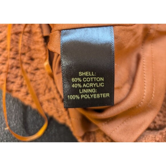 House Of Harlow 1960 Crop Top Brown Crochet Knit Boho Beachy Large NWOT - Picture 8 of 10